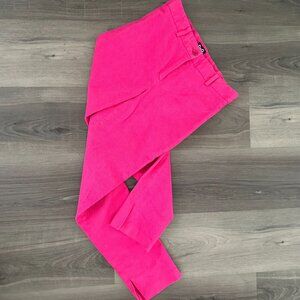 Dolce & Gabbana Hot Pink/Fuchsia Skinny/Pencil Textured Pants with Small Slits